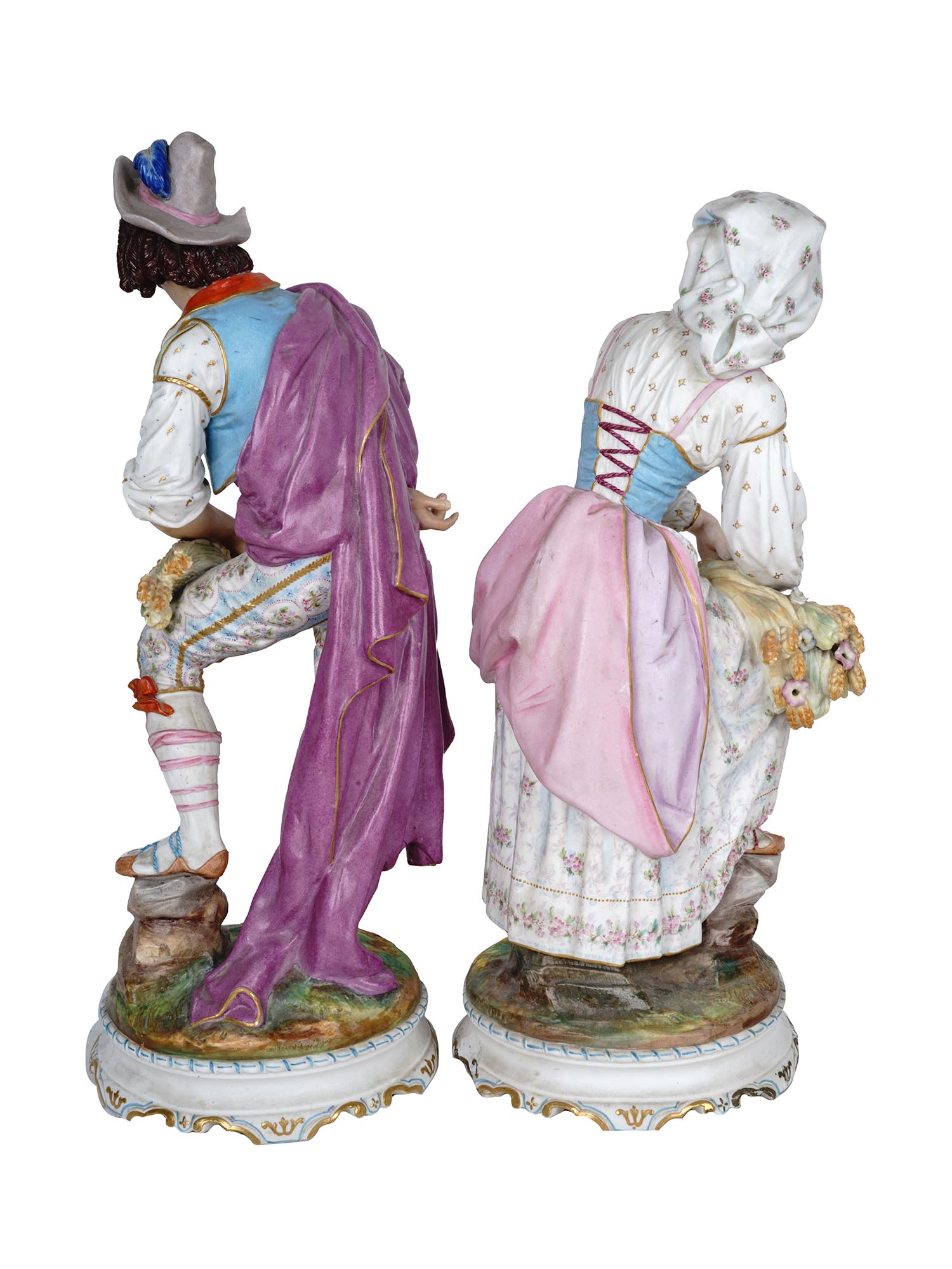 PAIR OF FRENCH CHANTILLY BISQUE PORCELAIN FIGURES PIC-4